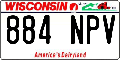 WI license plate 884NPV