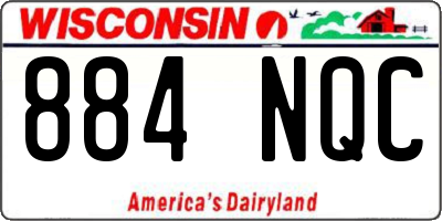 WI license plate 884NQC
