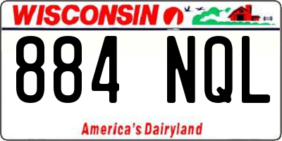 WI license plate 884NQL