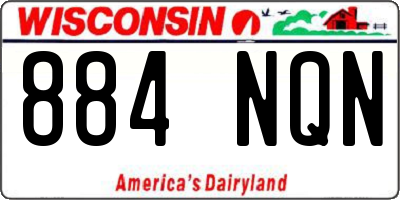 WI license plate 884NQN