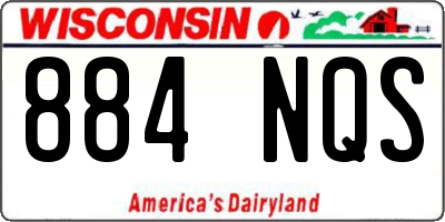 WI license plate 884NQS