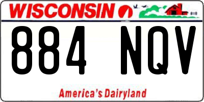 WI license plate 884NQV
