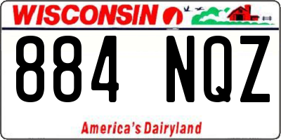 WI license plate 884NQZ
