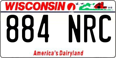 WI license plate 884NRC