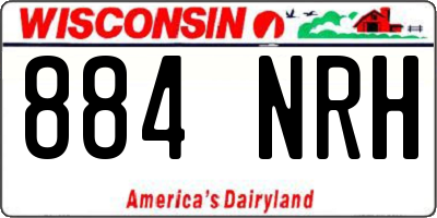 WI license plate 884NRH