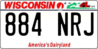 WI license plate 884NRJ