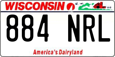 WI license plate 884NRL