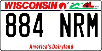 WI license plate 884NRM