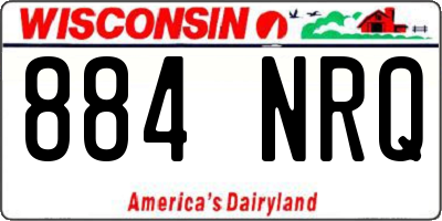 WI license plate 884NRQ