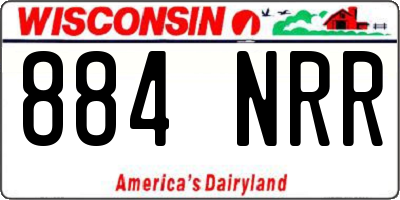 WI license plate 884NRR