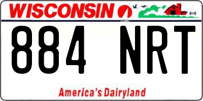 WI license plate 884NRT