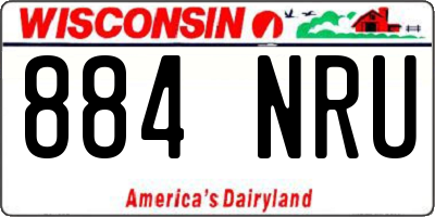WI license plate 884NRU
