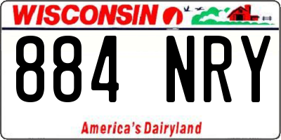 WI license plate 884NRY