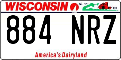WI license plate 884NRZ