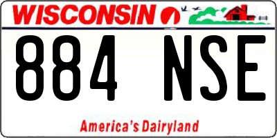 WI license plate 884NSE