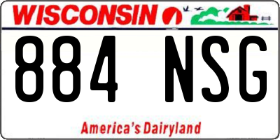 WI license plate 884NSG