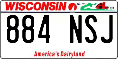 WI license plate 884NSJ