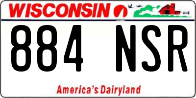 WI license plate 884NSR