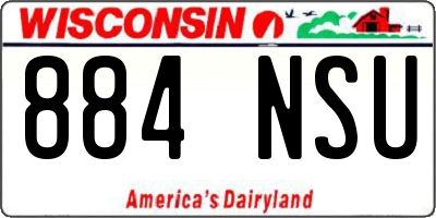WI license plate 884NSU