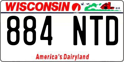 WI license plate 884NTD