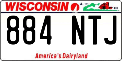 WI license plate 884NTJ