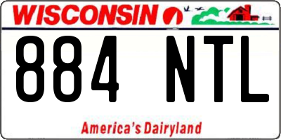 WI license plate 884NTL