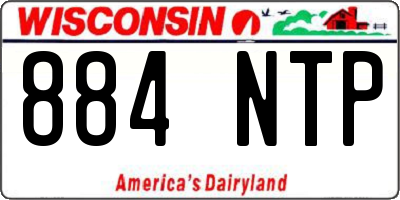 WI license plate 884NTP