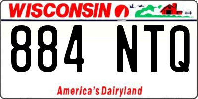 WI license plate 884NTQ