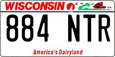 WI license plate 884NTR