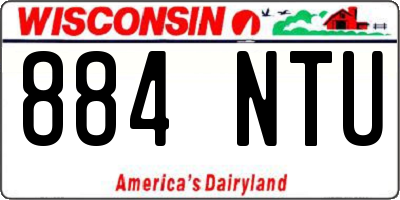 WI license plate 884NTU