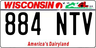 WI license plate 884NTV