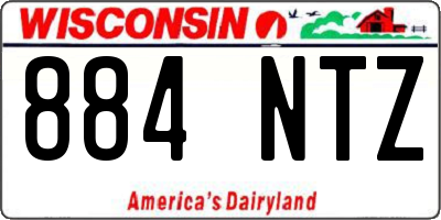 WI license plate 884NTZ