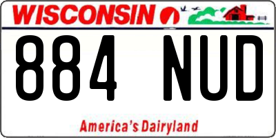 WI license plate 884NUD