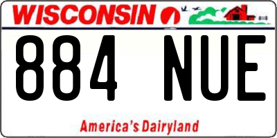 WI license plate 884NUE