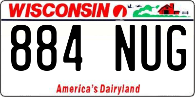 WI license plate 884NUG