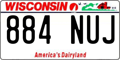 WI license plate 884NUJ