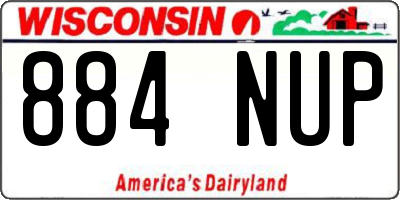 WI license plate 884NUP