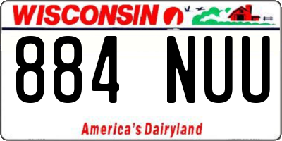 WI license plate 884NUU