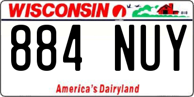 WI license plate 884NUY