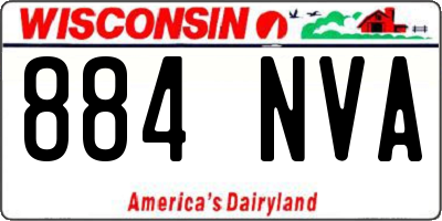 WI license plate 884NVA
