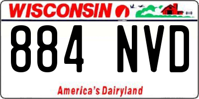 WI license plate 884NVD