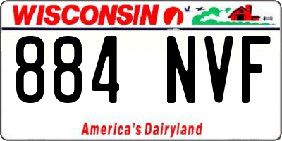 WI license plate 884NVF