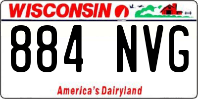 WI license plate 884NVG