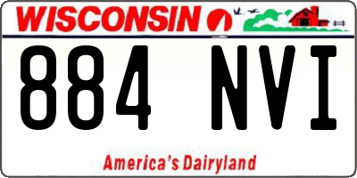 WI license plate 884NVI