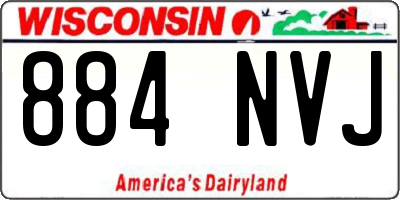 WI license plate 884NVJ