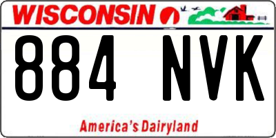 WI license plate 884NVK