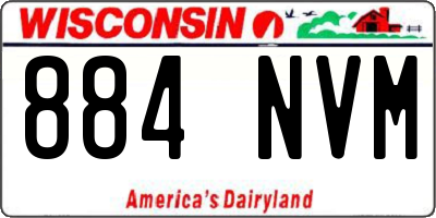 WI license plate 884NVM