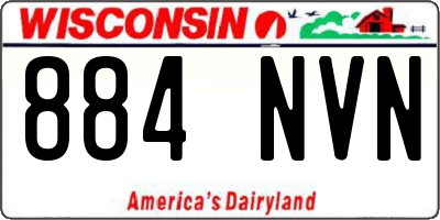 WI license plate 884NVN