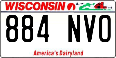 WI license plate 884NVO