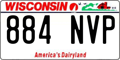 WI license plate 884NVP